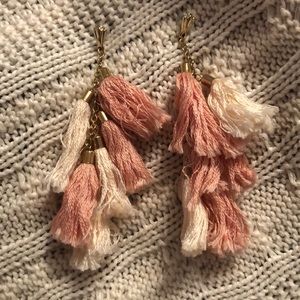 Dangly pom earrings